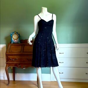 Laundry By Shelli Segal Blue Sequin Midi Sundress